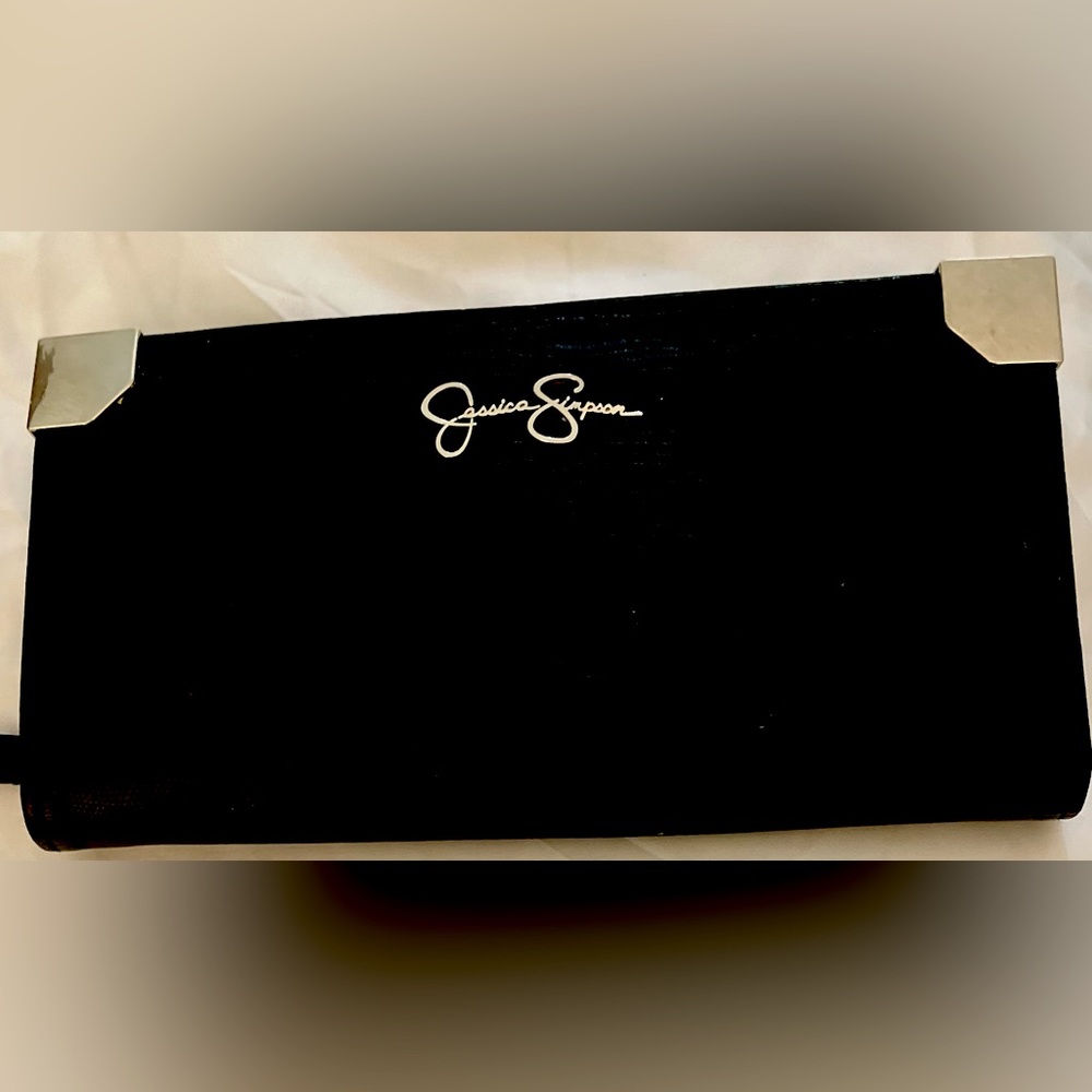 Jessica Simpson Large Black with silver accents Wallet